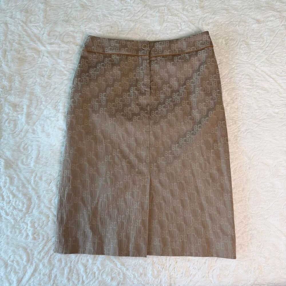 Bcbgmaxazria Women's Tan and Brown Skirt